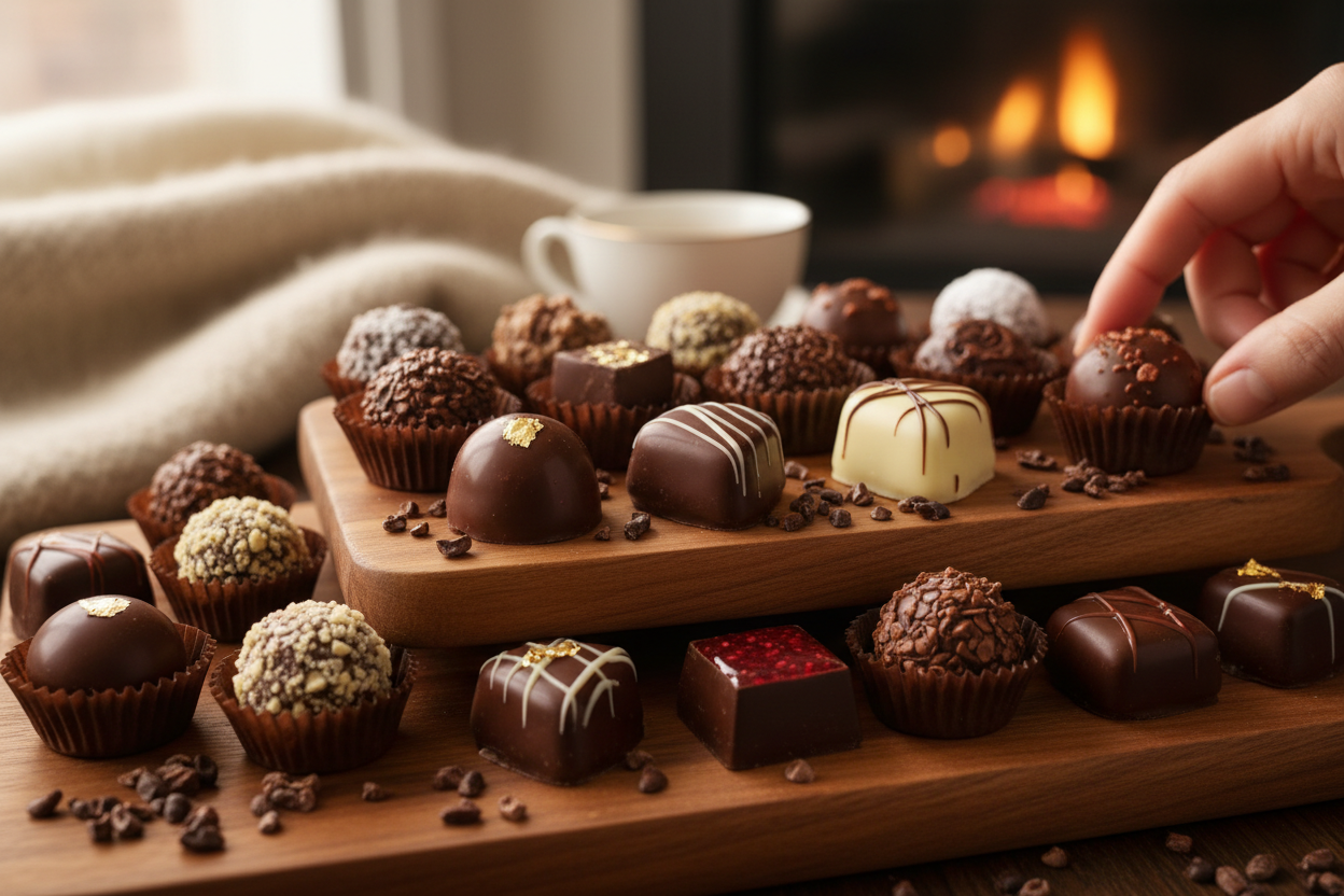 Artisanal chocolate truffles